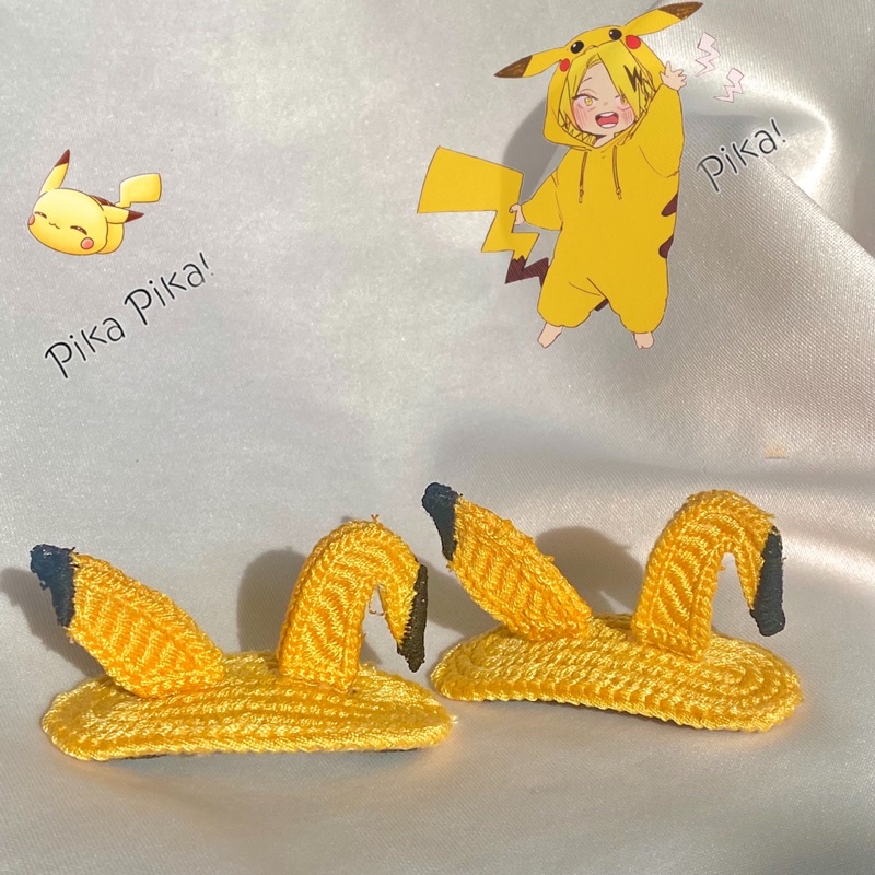 Kẹp len Pikachu ( kẹp tóc )