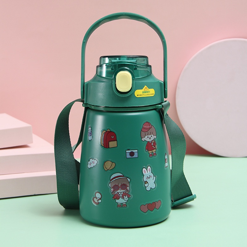 Bình giữ nhiệt cao cấp Green Mall inox 304 không gỉ(Màu xanh lá cây)