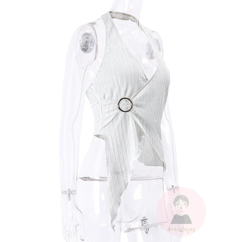 Áo Tank Top Cổ Chữ V Màu Sắc Đơn Giản Cho Nữ