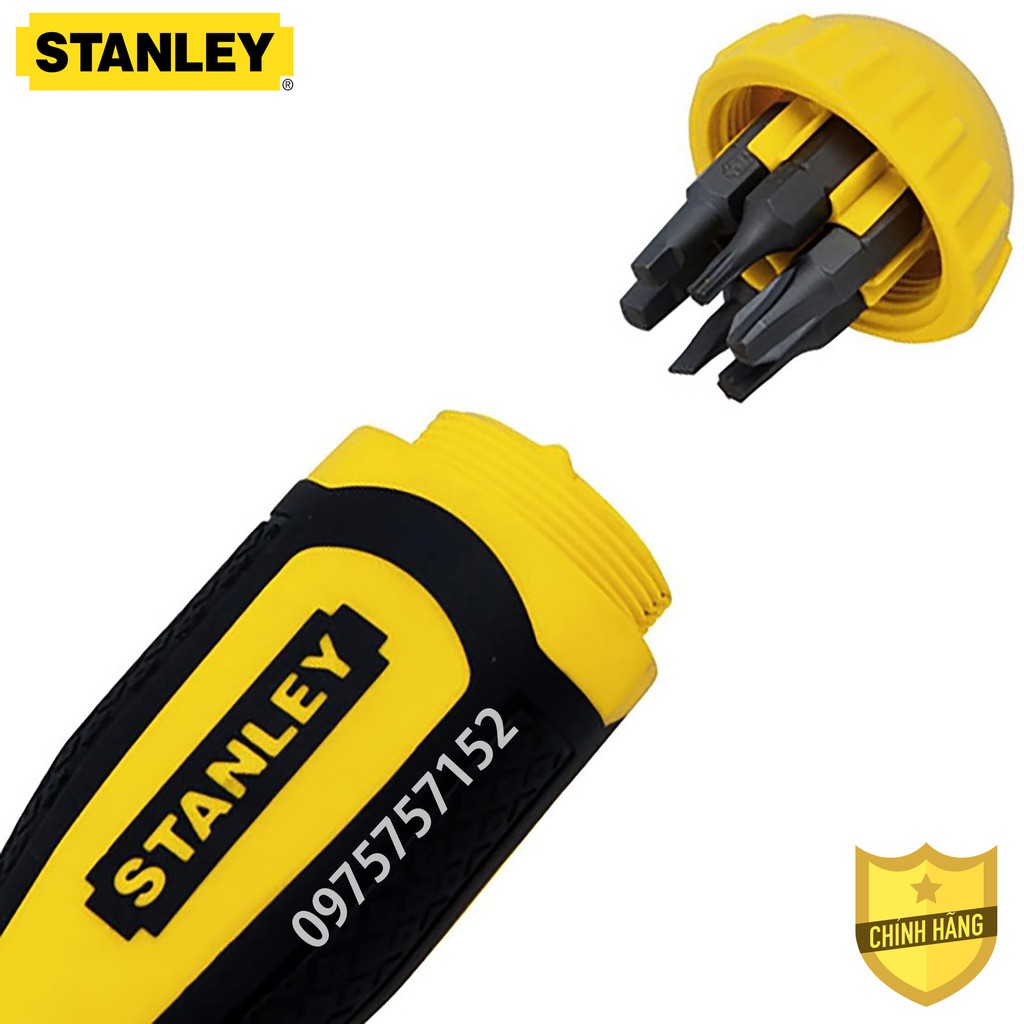 Bộ tô vít đa năng Stanley tự động đảo chiều 11 chi tiết trong 1 cao cấp