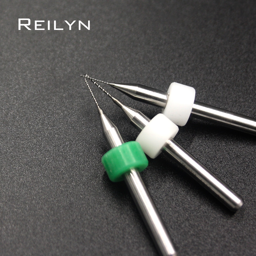 Set 10 Mũi Khoan PCB 0.1-3mm Bằng Hợp Kim Cứng Cho Bảng Mạch In CNC