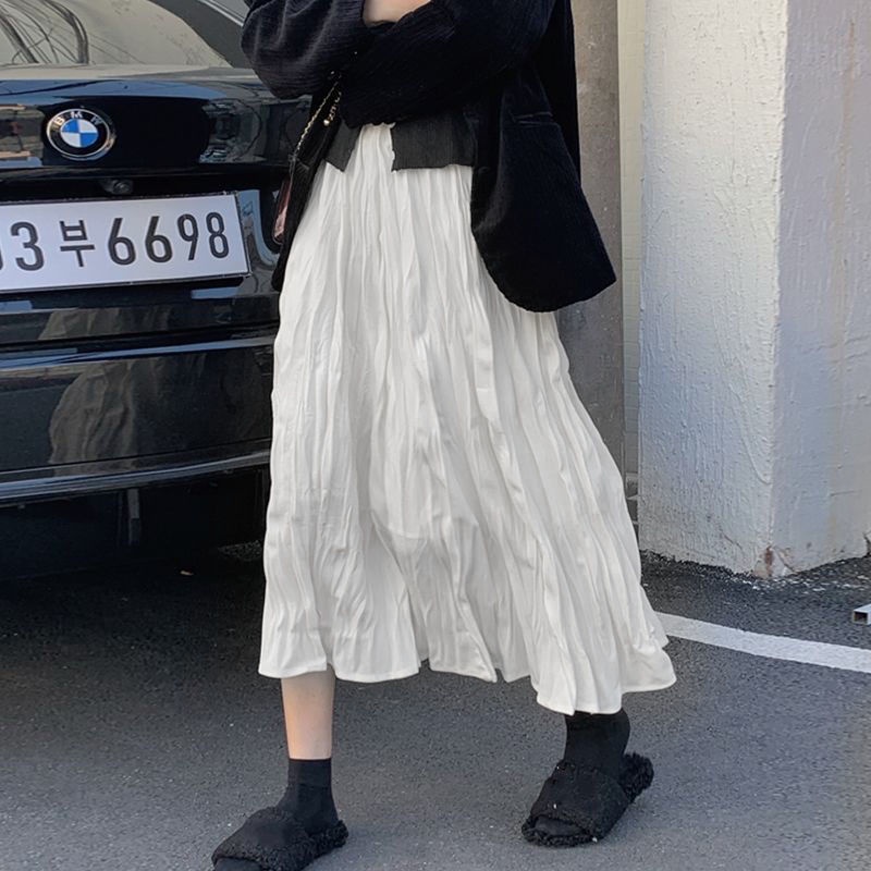Chân Váy Xếp Ly Lưng Cao Thiết Kế Mới Thời Trang Mùa Xuân Dành Cho Nữ Size s 2022