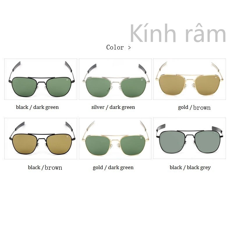 Kính râm phong cách phi công dành cho nam giới