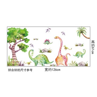 Decal dán tường bức tranh khủng long cho bé