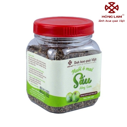 Muối ô mai Sấu Hồng Lam - Vị chua mặn ngọt - Hộp 100g