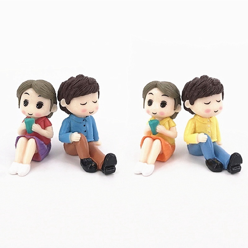 Set 2 Mô Hình Cặp Đôi Lãng Mạn Trang Trí Vườn