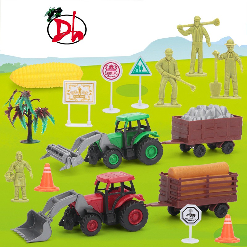Bộ Mô hình xe kéo làm nông 18 chi tiết cho bé hóa thân thành nông dân chính hiệu