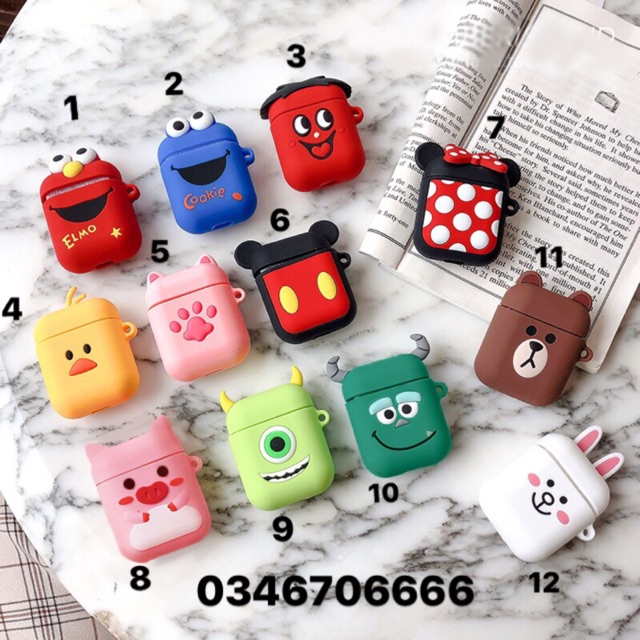 Bao da silicon hình thú Airpod 1/2