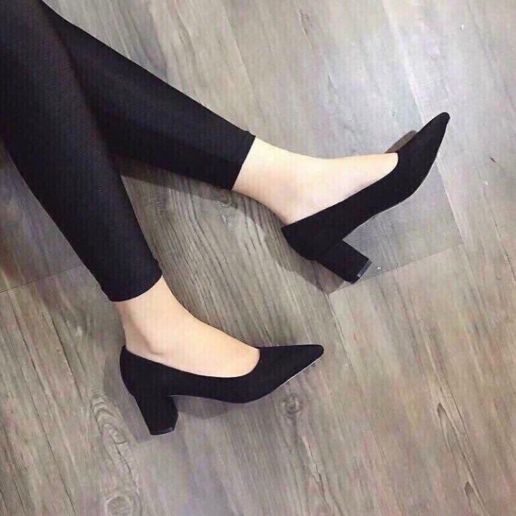 D3 - Giày nữ cao gót da lôn 5 cm | BigBuy360 - bigbuy360.vn