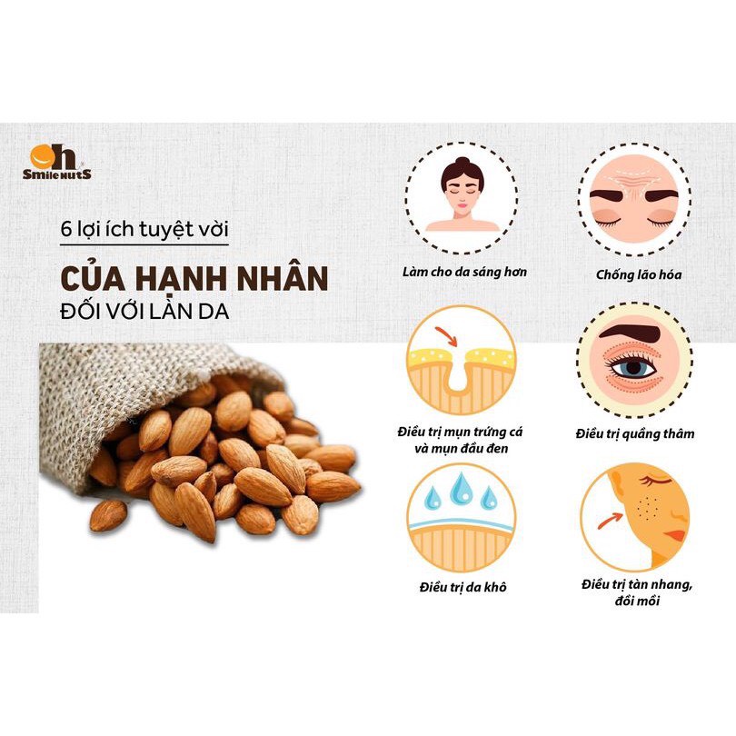 [Hộp 500gr] Mix 4 Loại Hạt Đã Tách Vỏ - Óc Chó Vàng- Mắc Ca -Hạnh Nhân- Hạt Điều