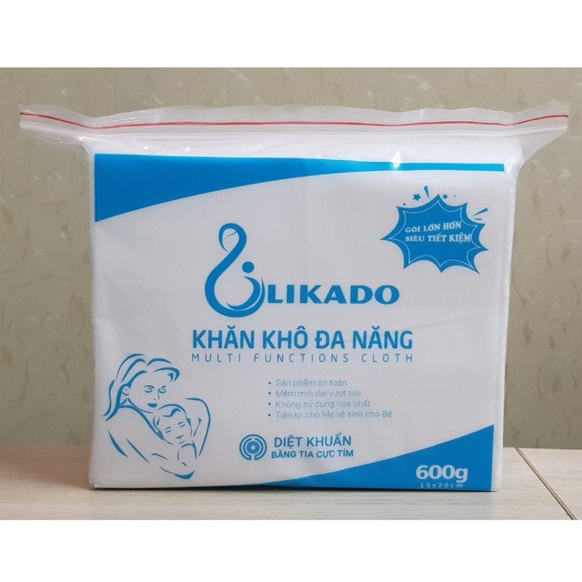 Khăn vải khô đa năng Likado 600gr (gói 550 tờ)