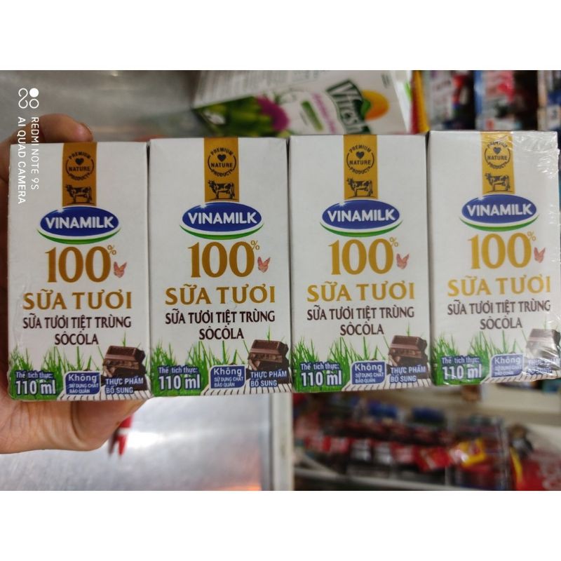 Sữa tươi Vinamilk các vị lốc 4x110ml
