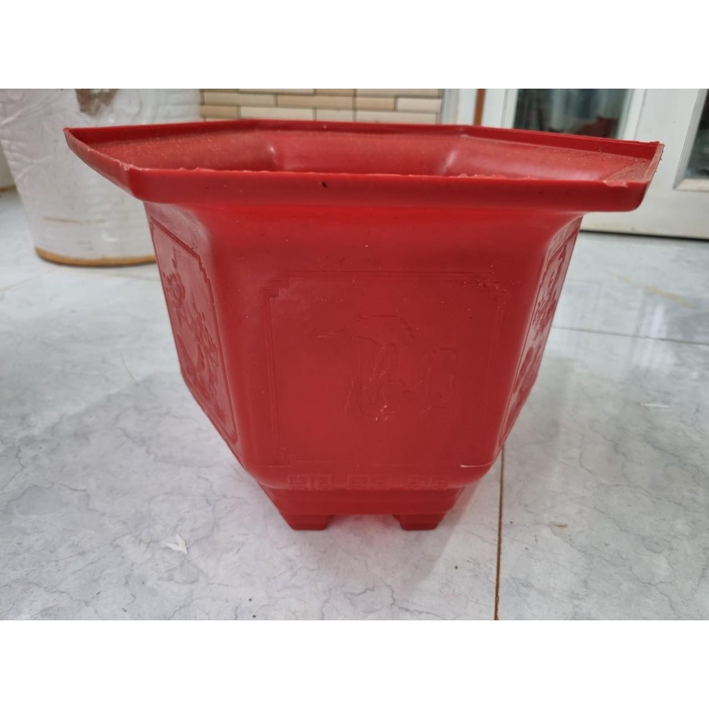 [Rẻ vô địch] chậu nhựa trồng cây cảnh lục giác phúc lộc thọ t280