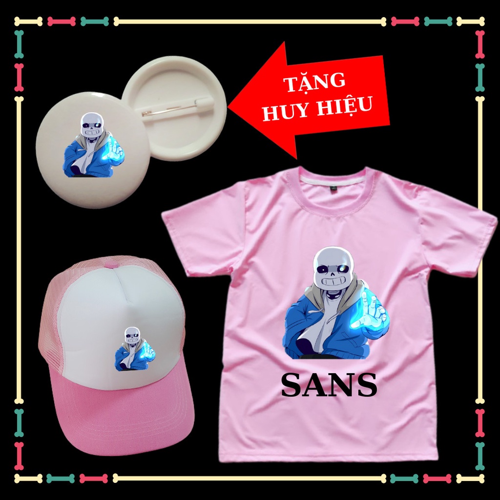 ÁO MŨ NÓN BÉ SANS UNDERTABLE BÉ TRAI ÁO BIỆT ĐỘI GANGSTER TRẺ EM TẶNG HUY HIỆU SANS SIÊU NGẦU CHO BÉ