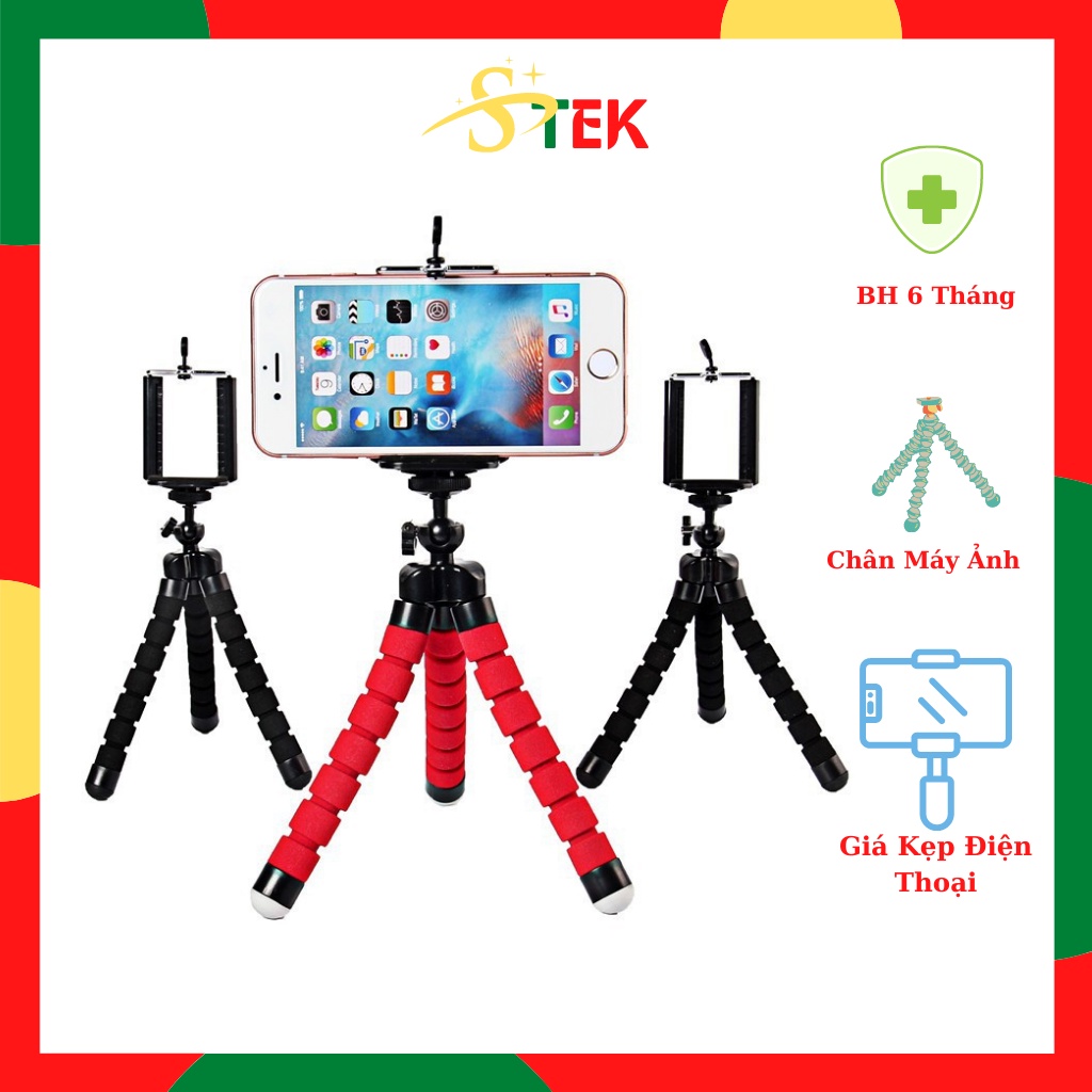 Gậy 3 chân bạch tuộc siêu dẻo - Tripod 3 chân [ Giao Màu ngẫu nhiên ]