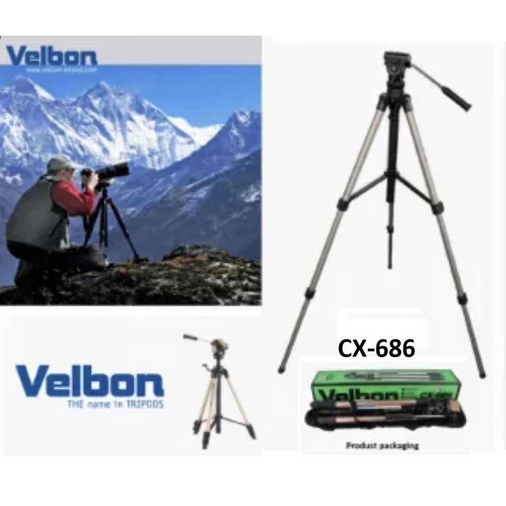 Chân máy quay phim chuyên nghiệp VELBON CX-686/C-600- Thương hiệu Tripod nổi tiếng thế giới ....
