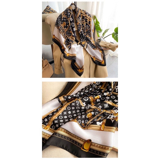 Khăn turban vuông choàng cổ đa năng size 108x108cm