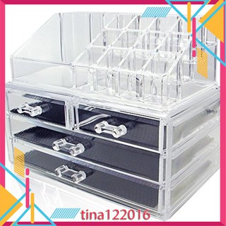 Kệ đựng mỹ phẩm 3 tầng mica trong suốt