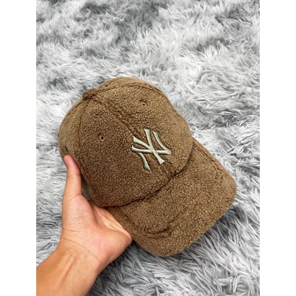 [ẢNH THẬT] Mũ MLB LÔNG Trắng,Nâu unisex N/Y Fleece cap, Nón thời trang cá tính