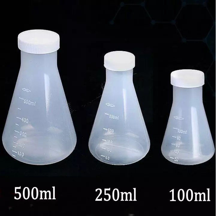 Bình tam giác nhựa 100ml có nắp