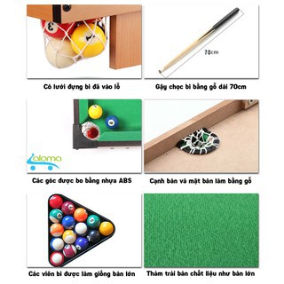 Bàn bida mini/ bia cho trẻ em và người lớn bằng gỗ đa chức năng