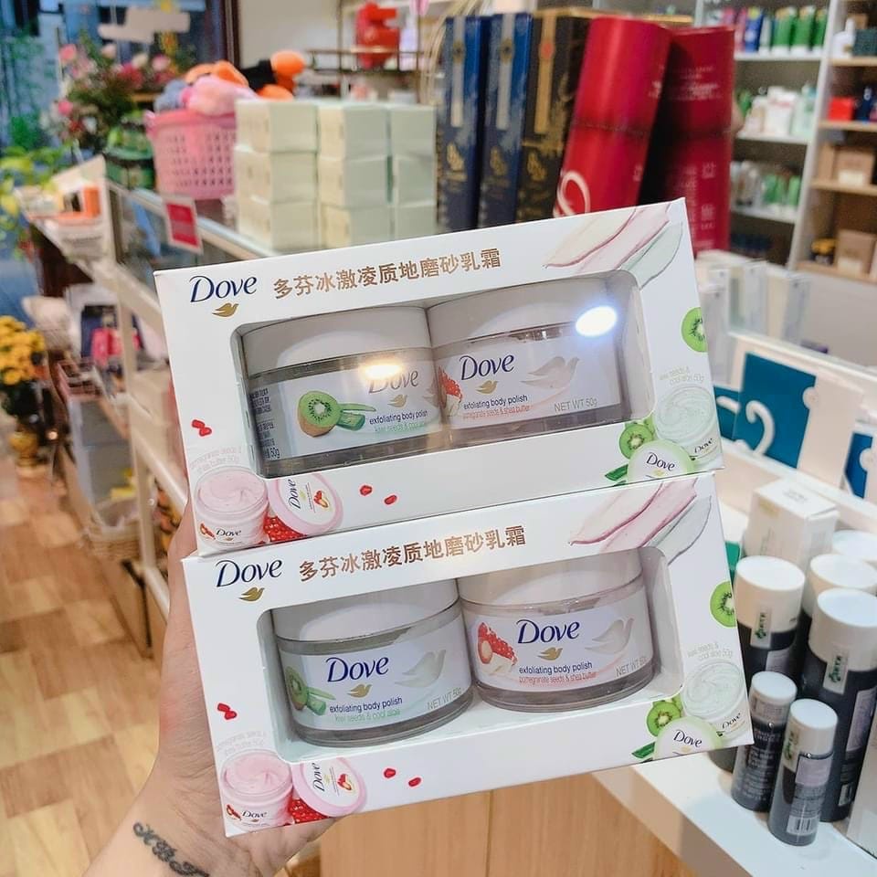 Combo 2 Hủ Tẩy Da Chết Dove 50gr - Tẩy Da Chết Toàn Thân Dove Cam Kết Hàng Công Ty