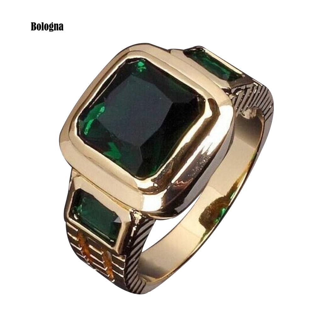 ♦Nhẫn Đính Đá Giả Hình Vuông Thời Trang Cho Nam