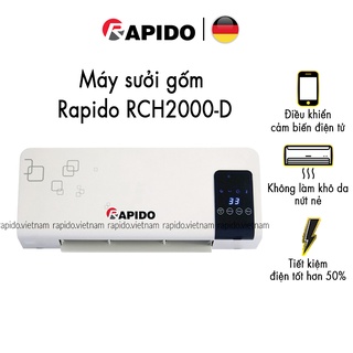 Máy sưởi gốm rapido cảm ứng rch2000d/rch2000m điều khiển điện tử, điều khiển từ xa chính hãng - tq014