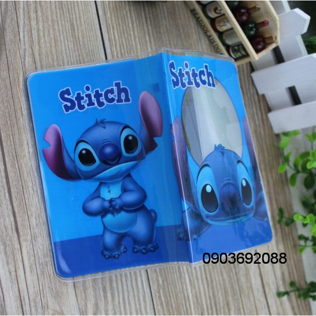 Bao bọc hộ chiếu/ passport Plastis dẻo mẫu nhân vật hoạt hình disney - gấu Pooh/ Stitch/ Toroto/ Mario