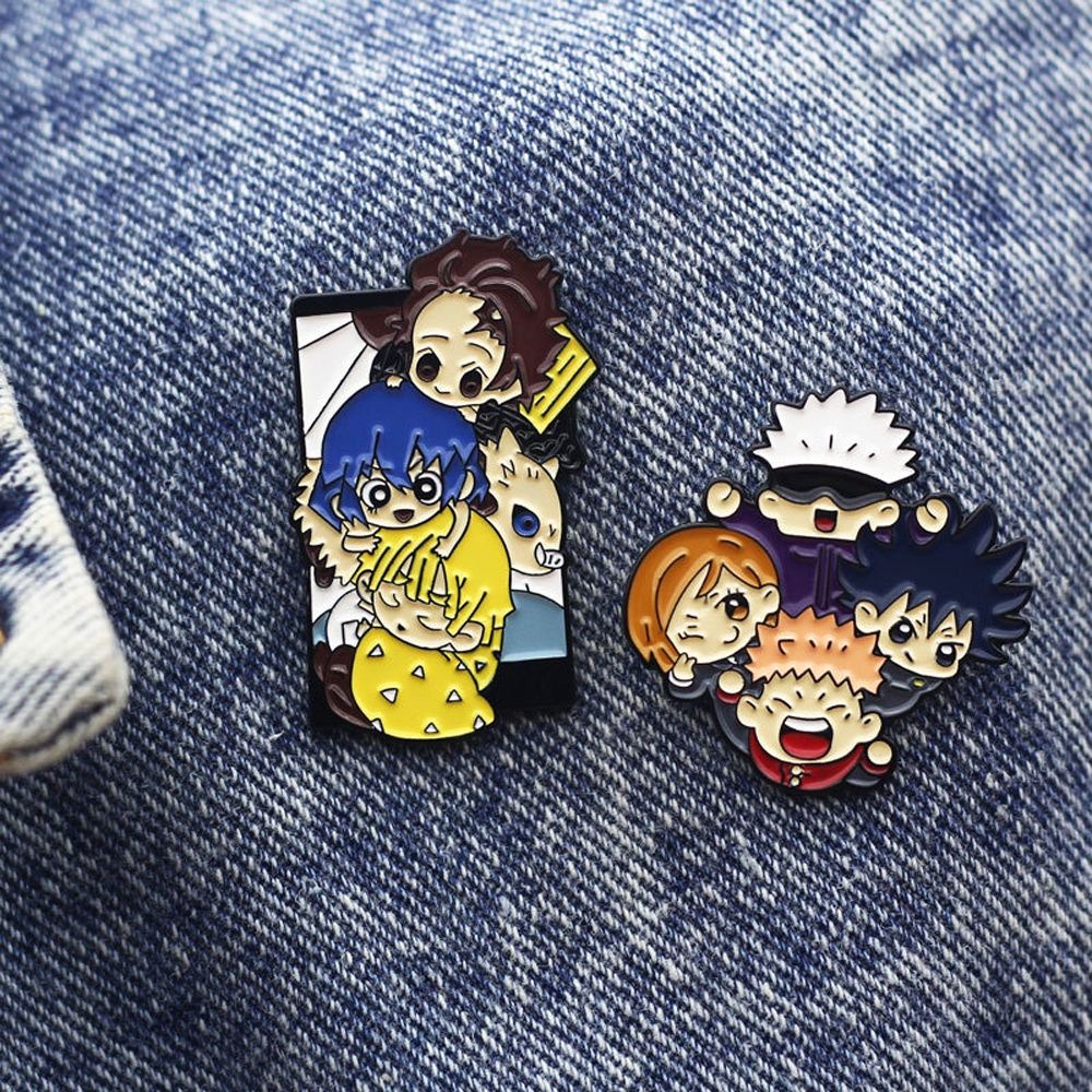 Pin cài áo nhân vật manga anime Kimetsu no Yaiba Demon Slayer/ Jujutsu Kaisen - GC479