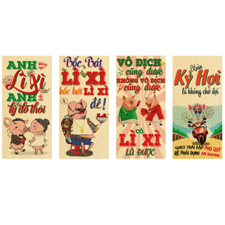 Bộ Bao Lì Xì Cá Tính 2019 ( set 10 bao lì xì)