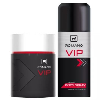 COMBO Nước hoa nam cao cấp Romano VIP 50ml VÀ xịt khử mùi VIP150ml