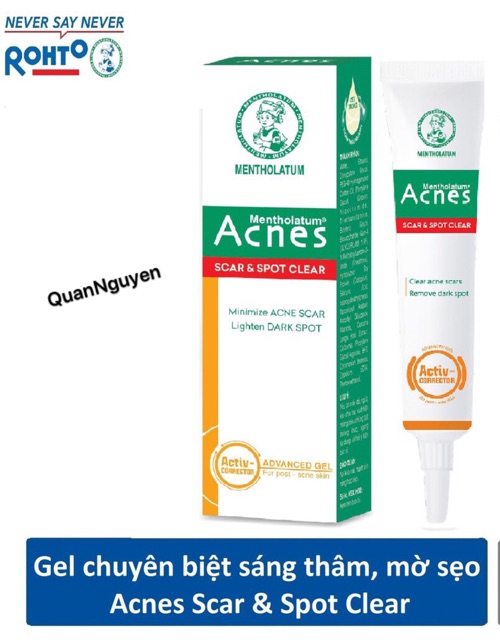 Gel chuyên biệt sáng thâm mờ sẹo Acnes Scar and Spot Clear 5g