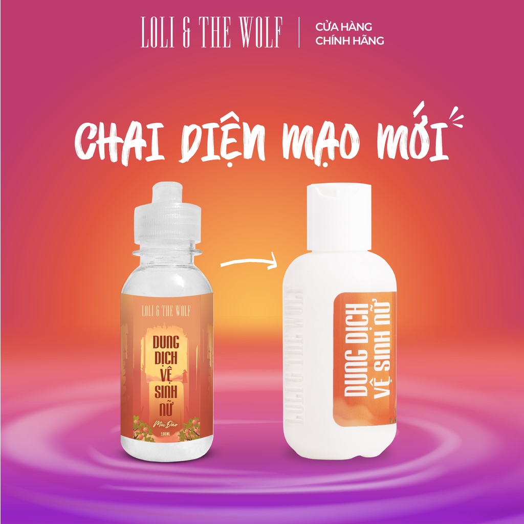 Dung dịch vệ sinh phụ nữ Loli &amp; The Wolf hương thơm tự nhiên chai diện mạo mới 100ml