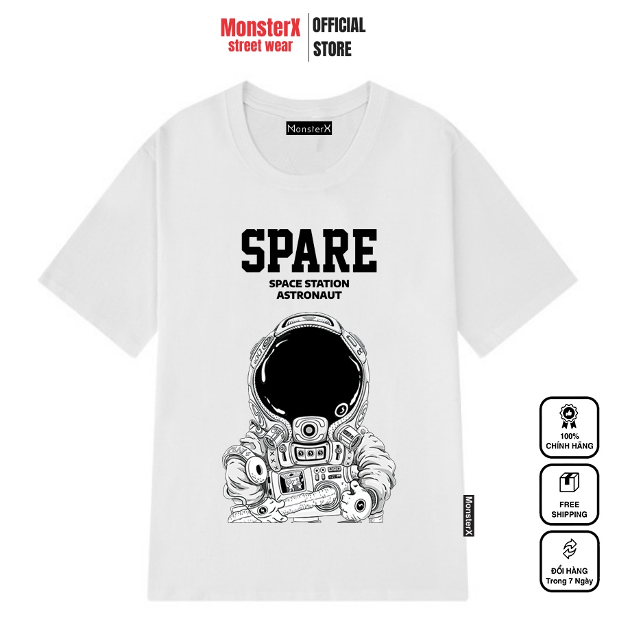 Áo thun unisex MONSTER X STREET Vũ Trụ Spare phông tay lỡ nam nữ form rộng Local Brand