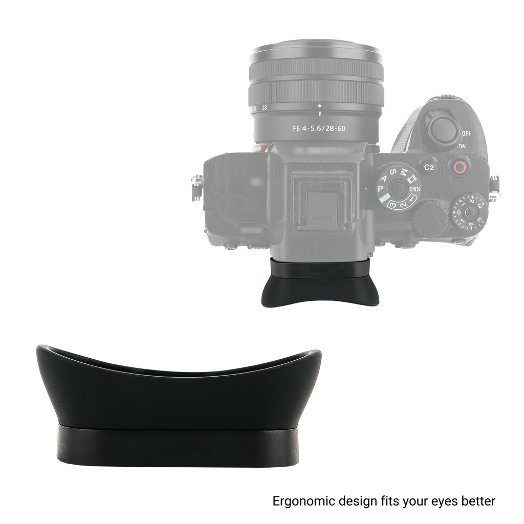 Kiwifotos KE-EP19L Kính Ngắm Cao Su Camera Dài Eyecup Cho Sony a7R V a7 IV a7S III alpha 1 A7R5 A7M4 A7S3 A1 A7RV A7IV A7SIII Thay Thị Kính FDA-EP19