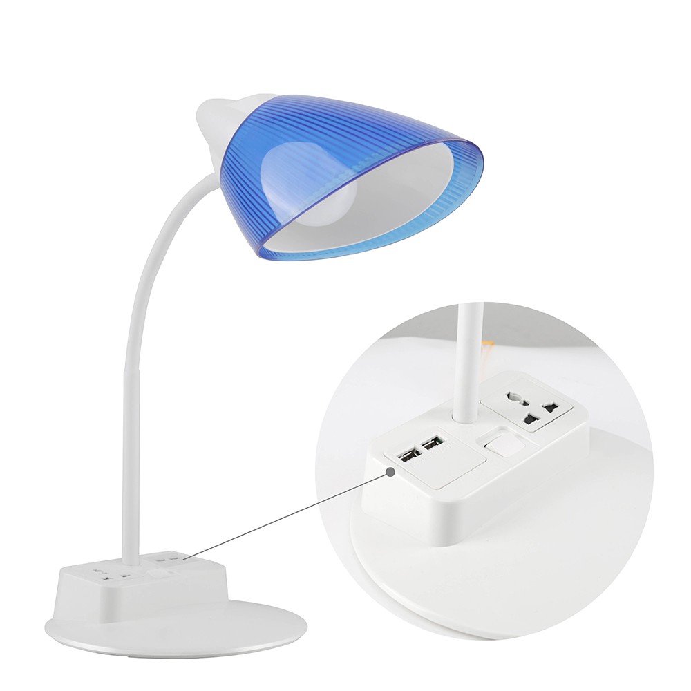MỚI 😱 Đèn bàn, đèn học CHỐNG CẬN Rạng Đông có Ổ CẮM & cổng USB  8W - RD-RL-40