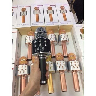 (SỈ LẺ GIÁ RẺ) MICRO KARAOKE KÈM LOA WSTER WS-858 (MÀU NGẪU NHIÊN) (HÀNG TỐT)