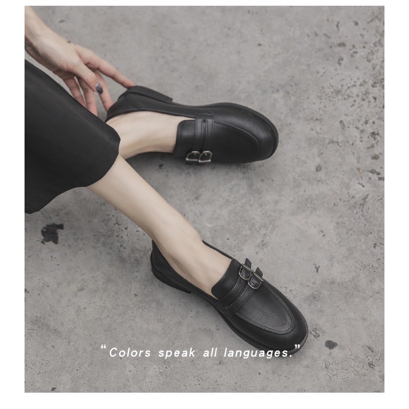 DA MỀM HÀNG LOẠI 1 giày moccasin moca nữ đế bệt 3 phân êm chân dễ phối đồ | BigBuy360 - bigbuy360.vn