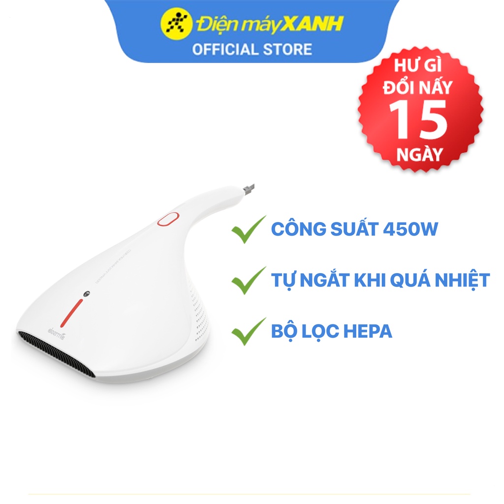 [Mã ELHA22 giảm 6% đơn 300K] Máy hút bụi đệm giường diệt khuẩn UV Deerma CM800 lực hút 13000Pa - Chính hãng BH 12 tháng