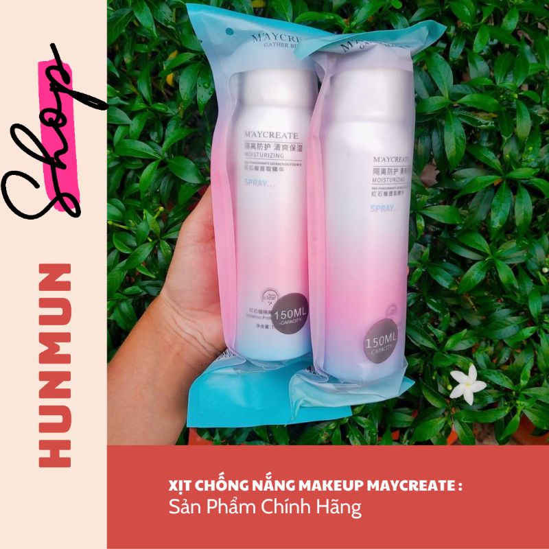Xịt Chống Nắng Makeup MAYCREATE Chính Hãng