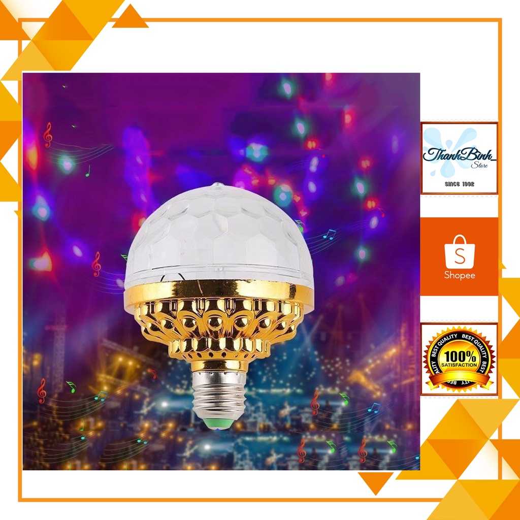 < GIÁ TỐT > ĐÈN LED CẦU VŨ TRƯỜNG XOAY/ BAR ĐỔI MÀU LẮP ĐUI E27