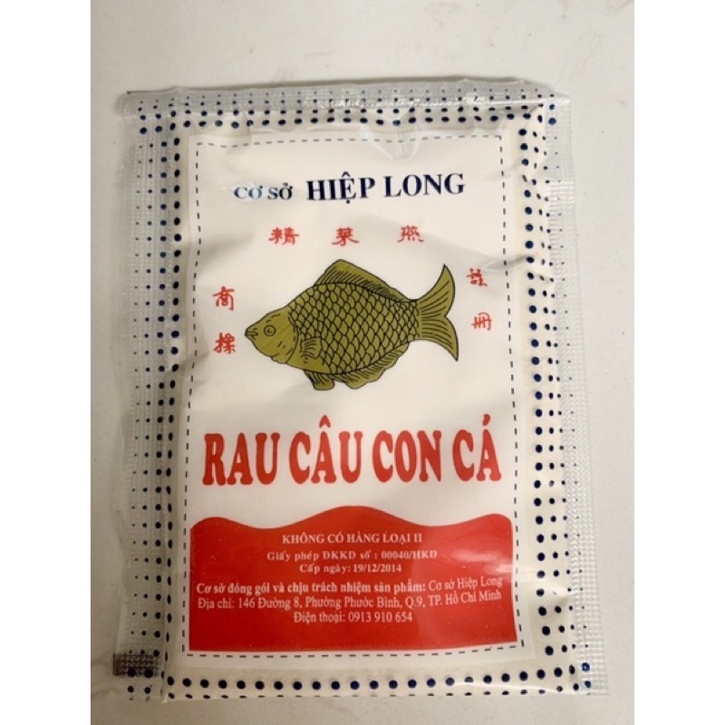 Bột rau câu con cá giòn, dẻo