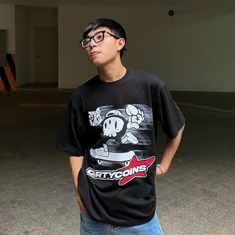 Áo thun Skateboarding dritycoins unisex nam nữ