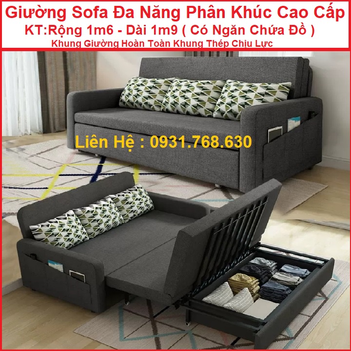 Giường Sofa Gấp Gọn , Giường Sofa Thông Minh , Giường Sofa Thông Minh Gấp Gọn Thành Ghế,Khung Thép Chịu Lực