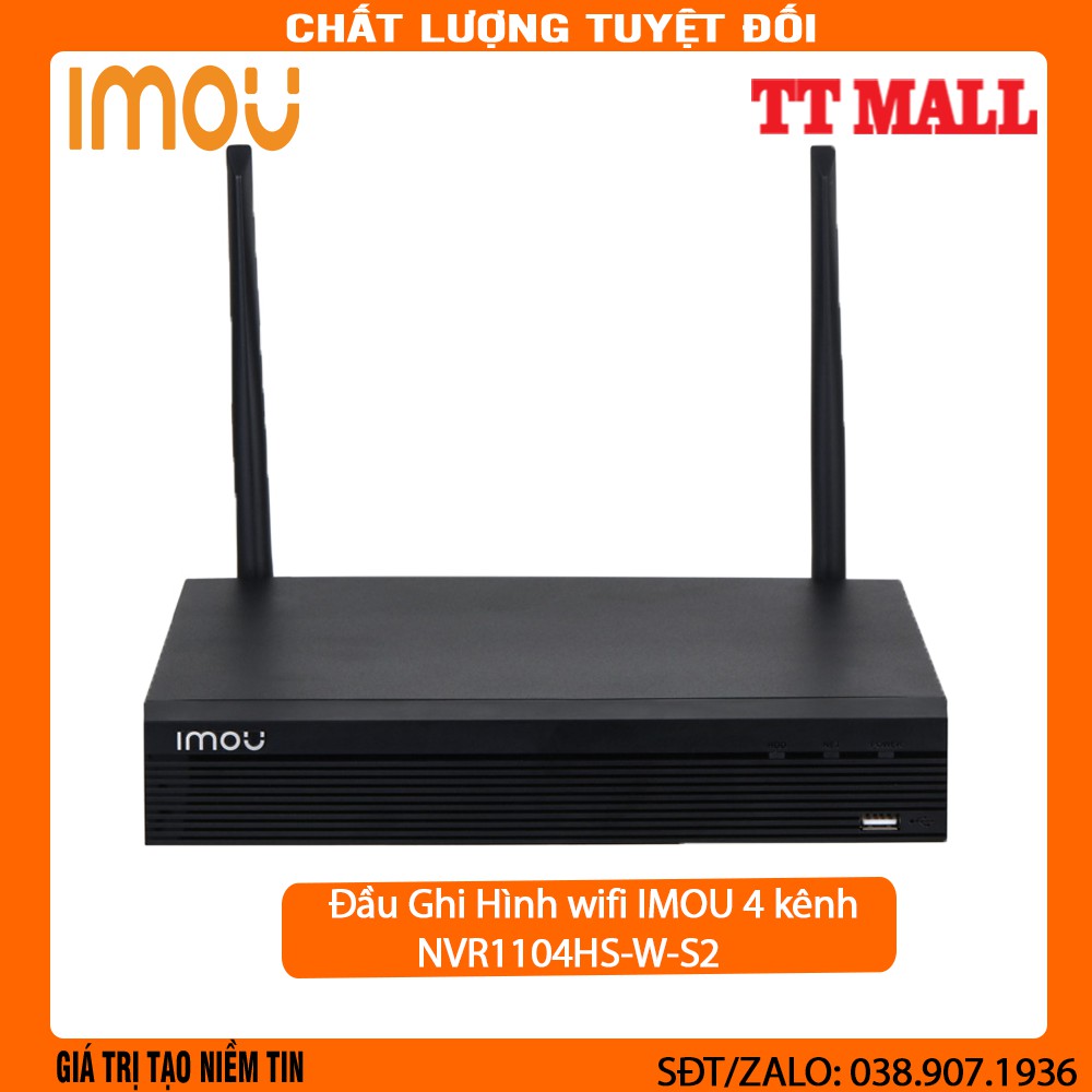 Đầu ghi hình Wifi 4 kênh IMOU NVR1104HS-W-S2 chính hãng