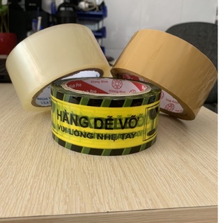 1 cuộn băng keo trong/đục/hàng dễ vỡ 5f 100y-200y