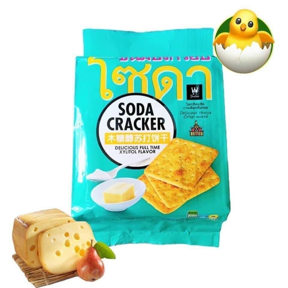 [Giá Sỉ] Set 3 gói Bánh quy lạt Soda Cracker ăn kiêng vị mặn Thái Lan 400g các vị, bánh cho người tiểu đường