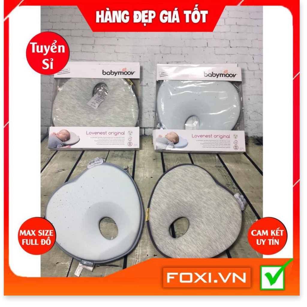 Gối chống bẹt đầu Lovenest Babymoov-Phù hợp với mọi loại giường-nôi-cũi-xe đẩy-Giúp bé ngủ sâu giấc hơn và thoải mái hơn