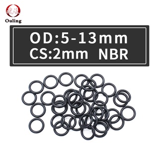 Set 50 Vòng Đệm Cao Su Hình Chữ O Màu Đen Chống Ăn Mòn OD5 / 5.5 / 6 / 6.5 / 7 / 8 / 8.5 / 9 / 10 / 10.5 / 11 / 11.5 / 12 / 13 * 2mm